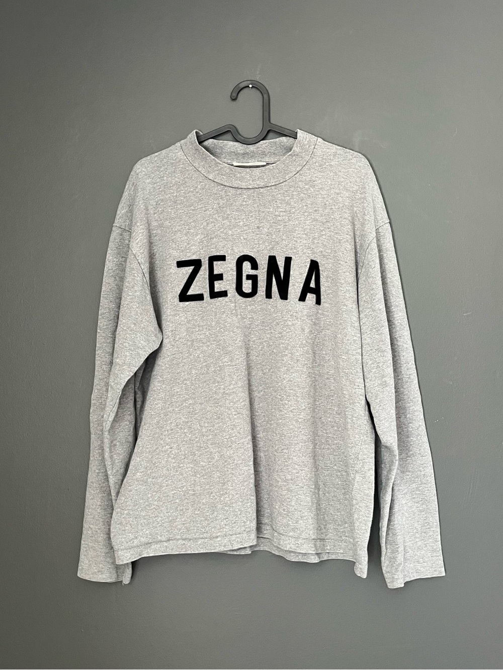 Fear of God x Zegna Oversized Logo Sweatshirt Grey Melange - Size M